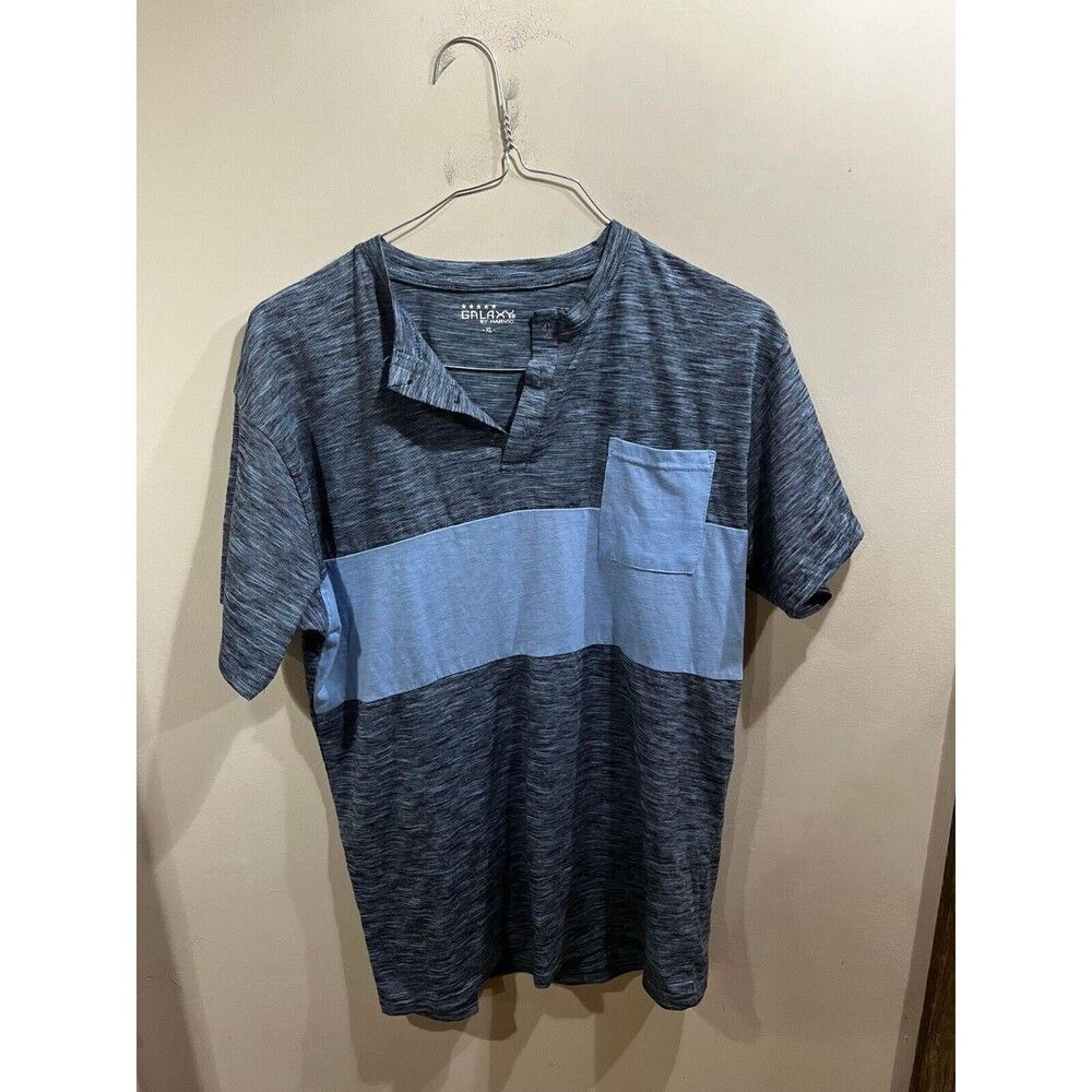 Galaxy By Harvic Shirt Mens XL Blue Pocket New With Tags